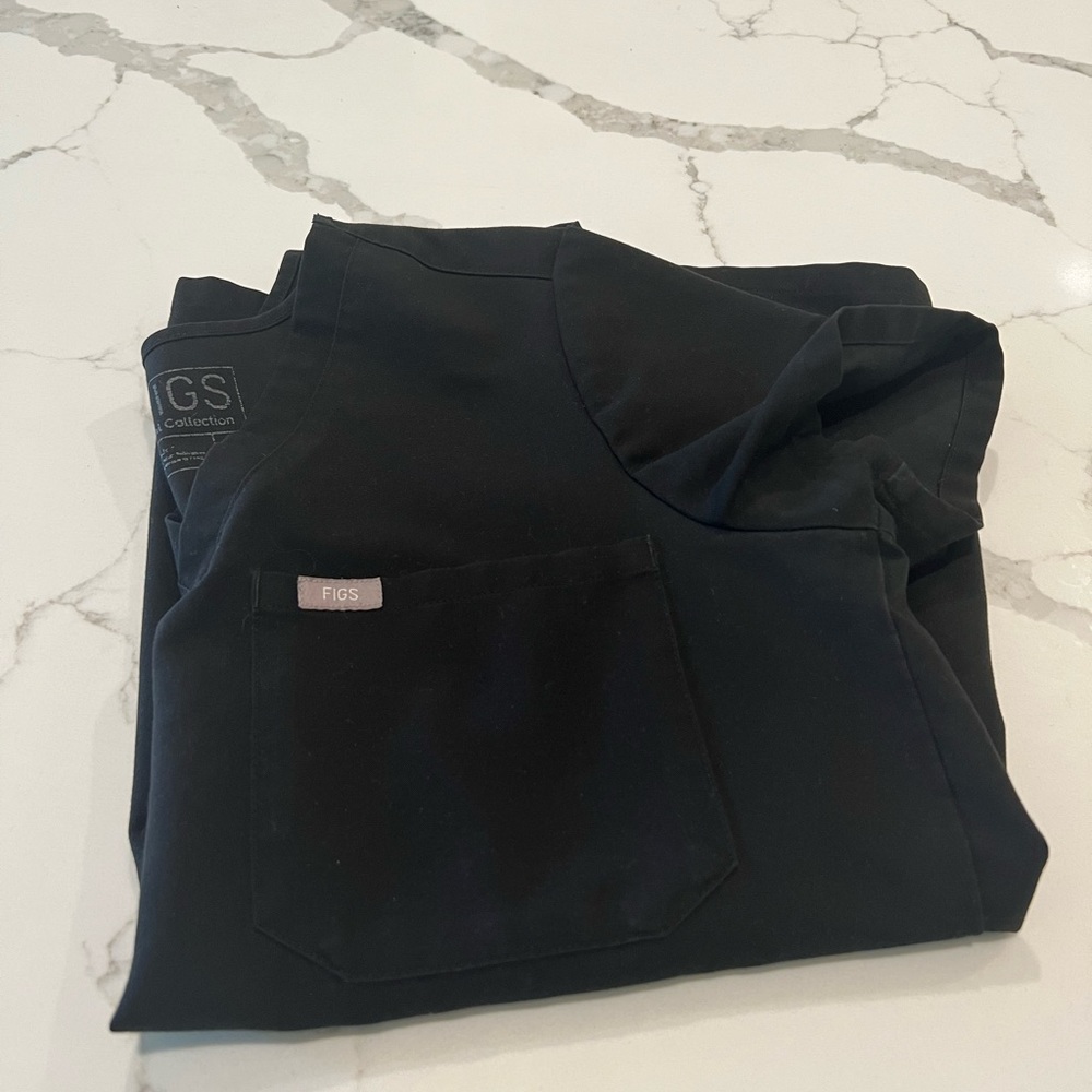 Figs Black Catarina Top XS